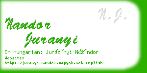 nandor juranyi business card